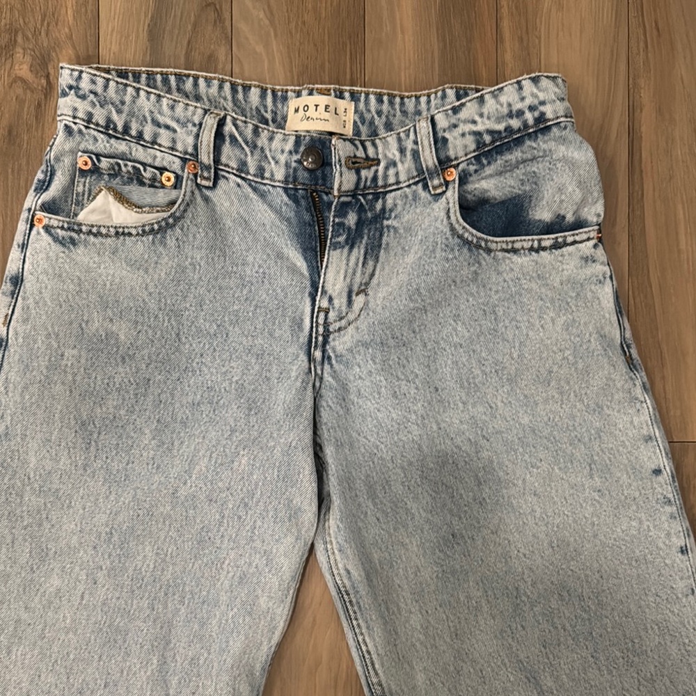 Motel Rocks Light Blue Flare Jeans